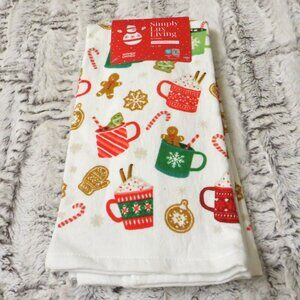 Christmas Gingerbread Holiday Cocoa Latte Coffee 2 Pack Kitchen Hand Towels